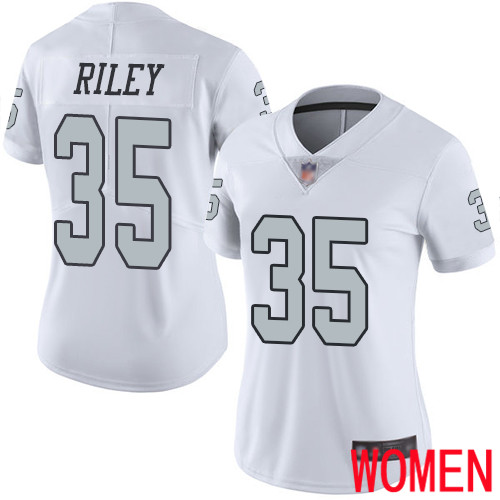 Oakland Raiders Limited White Women Curtis Riley Jersey NFL Football #35 Rush Vapor Untouchable Jersey
